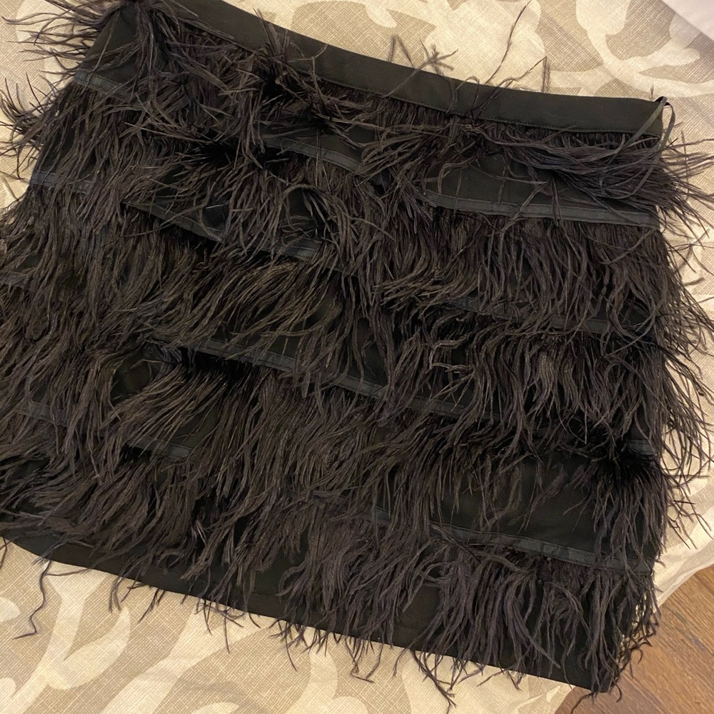 Feather mini skirt